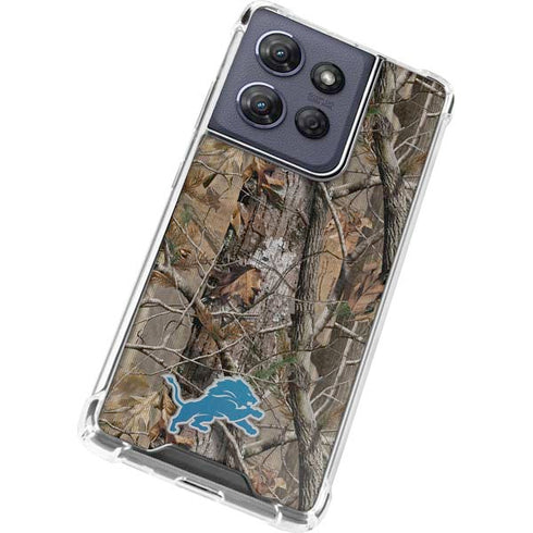 NFL Detroit Lions Realtree AP Camo Moto G Play 5G (2025) Clear Case
